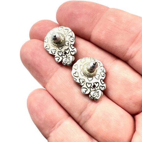 Brighton Womens Earrings Pearl Studs Silver Pierced Earrings - Picture 3 of 3